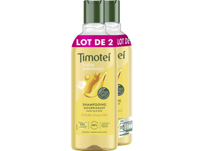 TIMOTEI SHAMPOO HUILE D'ARGAN LOT DE 2X300ML