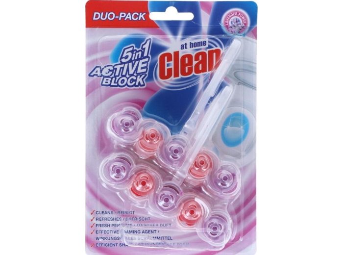 AT HOME CLEAN TOILETBLOK LAVENDER 2X45GR