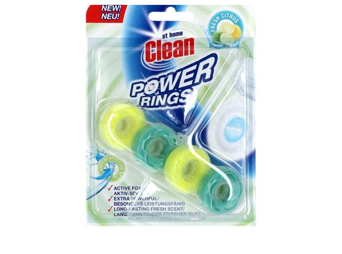 AT HOME CLEAN TOILETBLOK 40GR POWER RINGS FRESH CITRUS