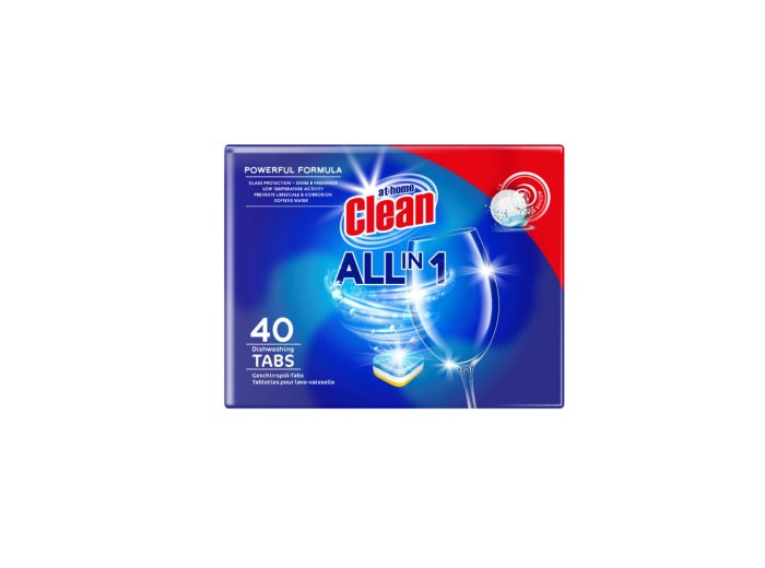 AT HOME CLEAN VAATWASTABLETTEN 40 STUKS ALL IN 1