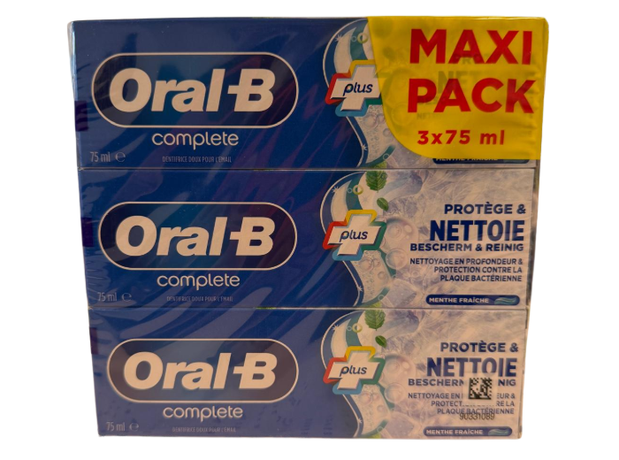 ORAL-B COMPLETE TANDPASTA 3X75ML BESCHERM & REINIG FRISSE MUNT