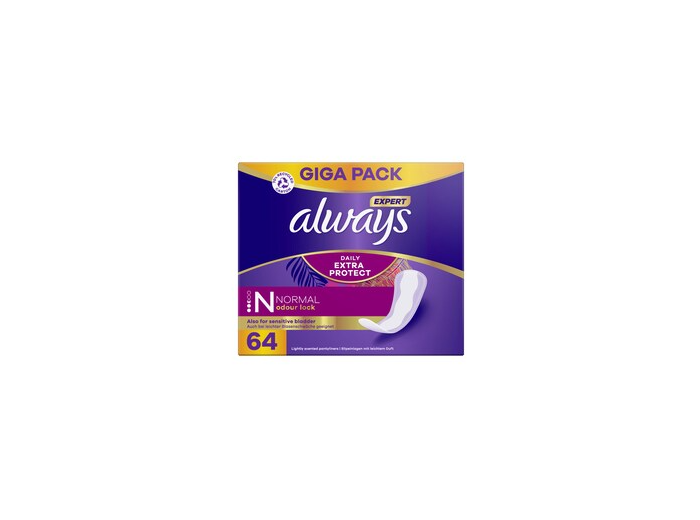 ALWAYS INLEGKRUISJES DAILY EXTRA PROTECT 64PCS NORMAL LICHT GEPARFUMEERD