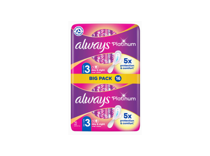 ALWAYS PLATINUM MAANDVERBANDEN 16PCS MAAT 3 LONG PLUS BIG PACK