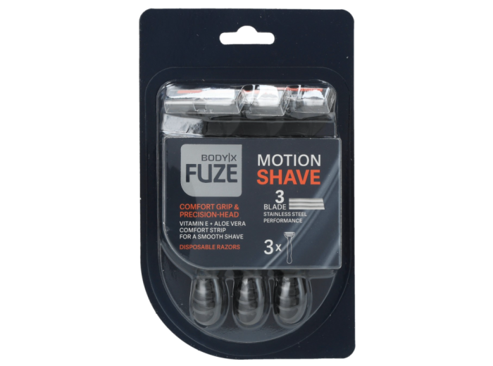 BODY-X FUZE WEGWERPSCHEERMES 3ST 3-BLADE