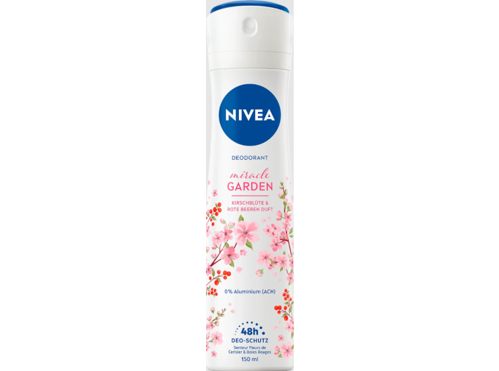 NIVEA DEODORANT MIRACLE GARDEN CHERRY BLOSSOM & RED BERRY 150 ML