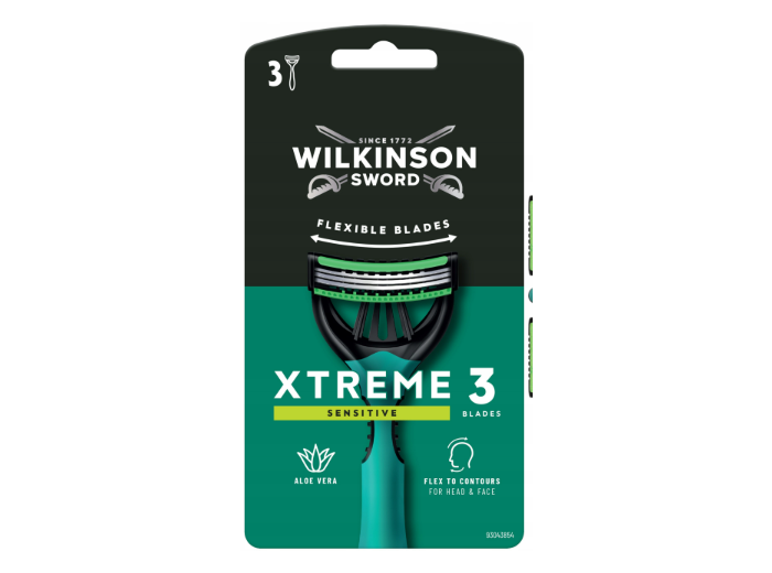 WILKINSON EXTREME 3 SCHEERMESJES 3ST ALOE VERA