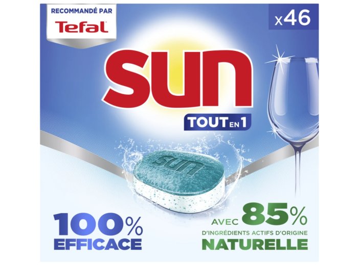 SUN VAISSELLE TABS TOUT EN 1 NATUREL 46PCS