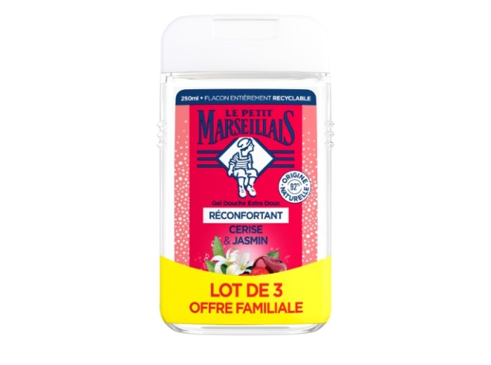 LE PETIT MARSEILLAIS DOUCHE 3X250ML CERISE & JASMIN
