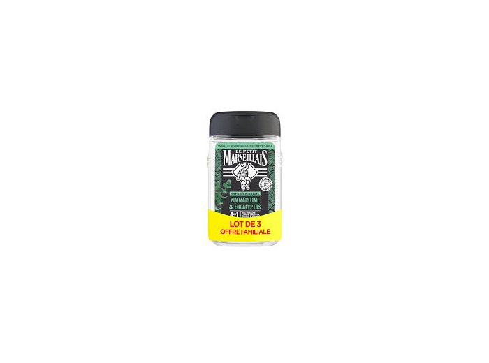 LE PETIT MARSEILLAIS DOUCHE 3X250ML PIN MARITIME & EUCALYPTUS