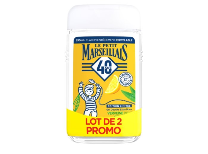 LE PETIT MARSEILLAIS DOUCHE 2X250ML VERVEINE & CITRON BIO
