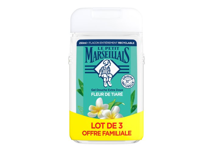 LE PETIT MARSEILLAIS DOUCHE 3X250ML FLEUR DE TIARE