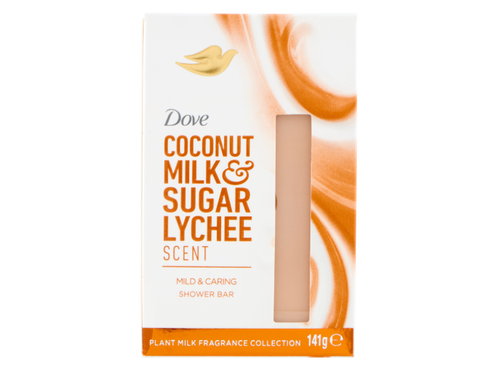 DOVE SOAP BAR 141GR COCONUT MILK & SUGAR LYCHEE