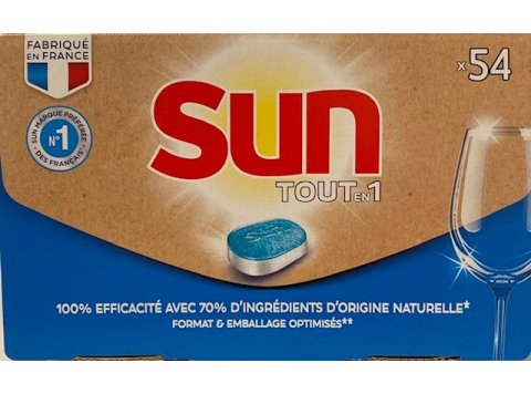 SUN VAATWASTABLETTEN TOUT EN 1 54 TABS