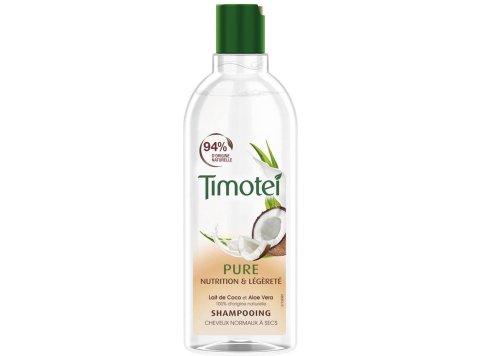 TIMOTEI SHAMPOO 300ML PURE KOKOSMELK EN ALOE VERA