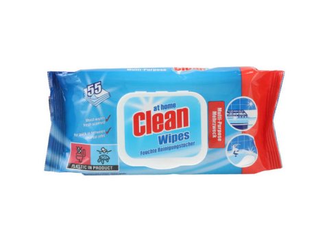 AT HOME CLEAN LINGETTES NETTOYANTES MULTI-USAGES 55PCS