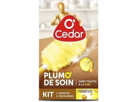 O'CEDAR STOFFER PLUMEAU DE SOIN KIT 1 MANCHE 2 RECHARGES