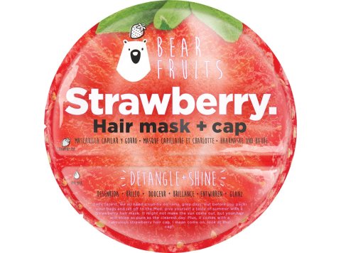 BEAR FRUITS STRAWBERRY REUSABLE CAP + HAIRMASK 20ML STRAWBERRY
