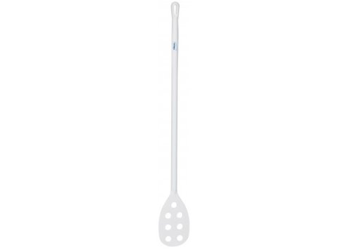 SPATEL VIKAN GEPERFOREERD POLYPROP WIT LANGE STEEL 120X3,5 CM BLAD 160X300 MM