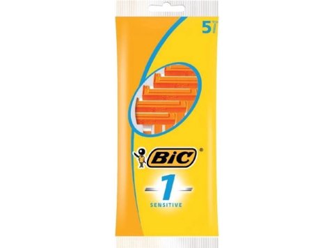 BIC WEGWERPSCHEERMESJES 1-MES SENSITIVE 5 STUKS