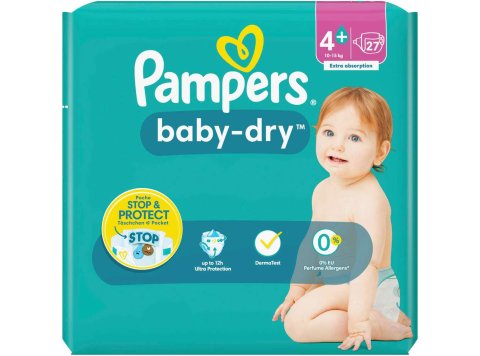PAMPERS BABY DRY MAAT 4+ ( 10-15KG) 27PCS
