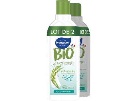 MONSAVON BIO DOUCHE AU LAIT DE RIZ 2 X 300ML PEAUX NORMALES
