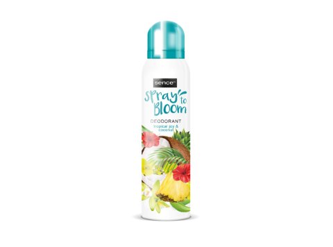SENCE DEODORANT SPRAY 150ML SPRAY TO BLOOM TROPICAL JOY & COCONUT