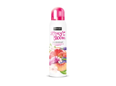 SENCE DEODORANT SPRAY 150ML SPRAY TO BLOOM FLORAL MOMENTS & GRAPEFRUIT