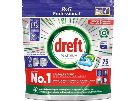 DREFT VAATWASTABS PLATINUM ALL IN ONE 75 STUKS REGULAR