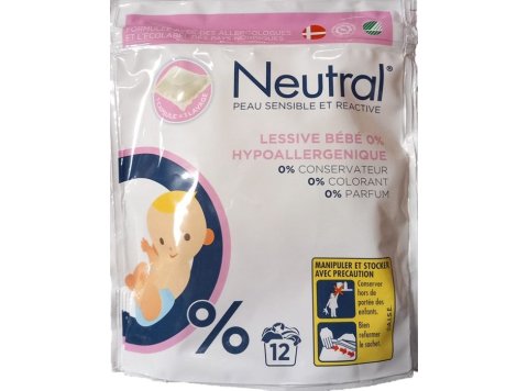 NEUTRAL PODS 12 X 26,5G WASMIDDEL BABY 0% HYPOALLERGEEN
