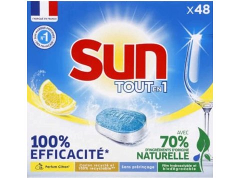 SUN VAATWASTABLETTEN 48 TABS TOUT EN 1 PARFUM CITRON