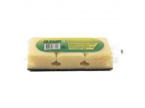 CLEANY SCHUURSPONS 3 ST + GREEP