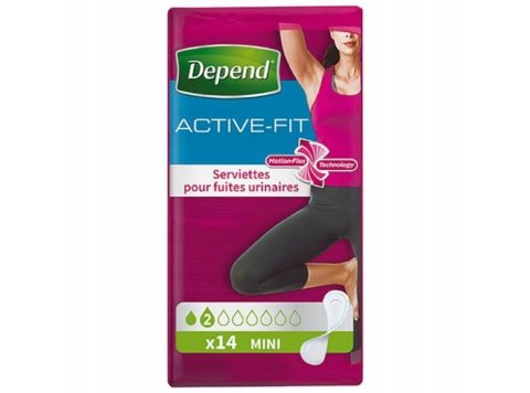 DEPEND MAANDVERBAND 14ST ACTIVE FIT MINI 2