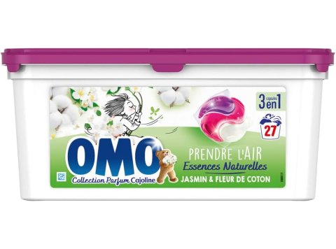 OMO PODS 3 EN 1 PRENDRE L'AIR 27SC JASMIN & FLEUR DE COTTON