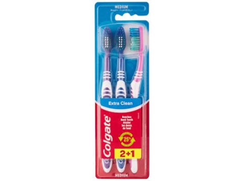 COLGATE TANDENBORSTEL EXTRA CLEAN MEDIUM 2+1 ST