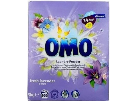 OMO WASPOEDER FRESH LAVENDER & MINT 5KG 100SC