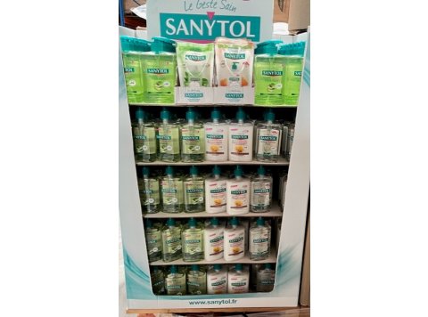 DISPLAY SANYTOL HANDZEEP ANTIBACTERIEN 320 STUKS