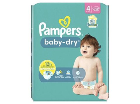 PAMPERS BABY DRY TAILLE 4 (9-14KG) 22PCS