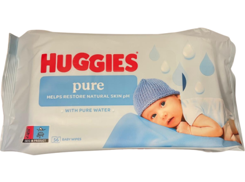 HUGGIES BABYDOEKJES PURE 56 ST