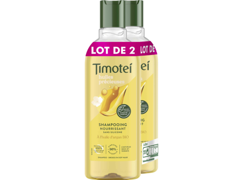 TIMOTEI SHAMPOO HUILE D'ARGAN LOT DE 2X300ML