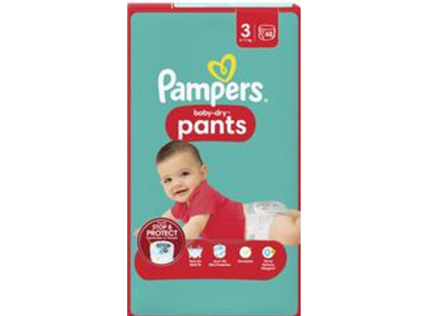 PAMPERS BABY DRY PANTS MIDI MAAT 3 (6-11KG) 48PCS