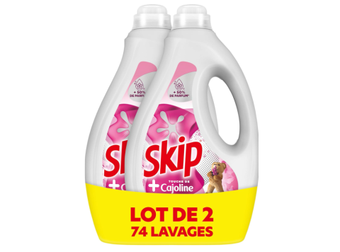 SKIP VLOEIBAAR WASMIDDEL TOUCHE DE CAJOLINE LOT DE 2X37SC 1,554L