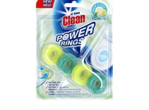 AT HOME CLEAN TOILETBLOK 40GR POWER RINGS FRESH CITRUS
