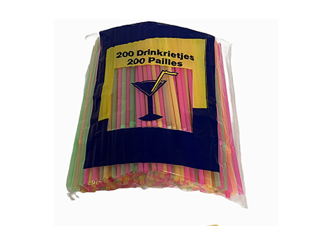 RIETJES 200ST NEON KLEUREN BUIGZAAM
