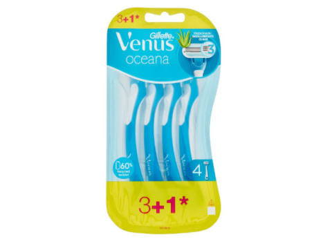 GILETTE VENUS OCEANA SCHEERMESJES 3+1ST 3MES