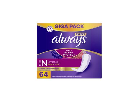 ALWAYS INLEGKRUISJES DAILY EXTRA PROTECT 64PCS NORMAL LICHT GEPARFUMEERD