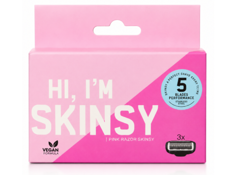 SKINSY SCHEERMES REFILL 3ST 5 BLADES PINK