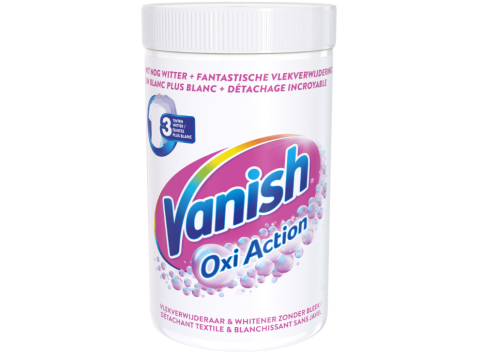 VANISH OXI ACTION VLEKVERWIJDERAAR 1,5KG 25SC POEDER WIT