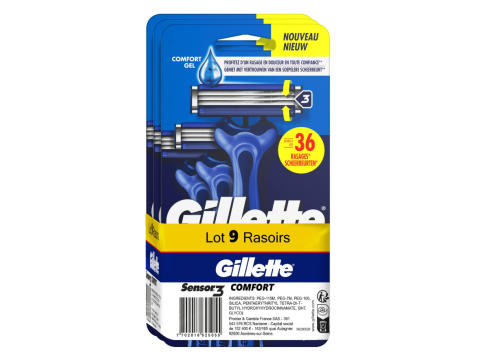 GILETTE SENSOR 3 COMFORT WEGWERPSCHEERMESJES 3X3PCS