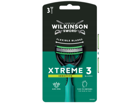 WILKINSON EXTREME 3 SCHEERMESJES 3ST ALOE VERA