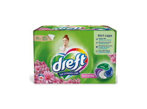 DREFT WASMIDDEL PODS 4IN1 TOUCH OF PINK 16SC/352GR